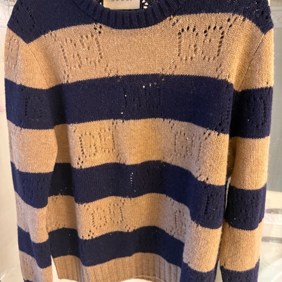 Gucci GG Striped Wool Sweater L - Picture 2 of 5